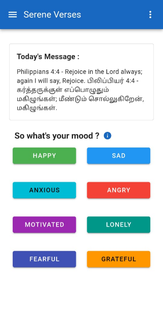 Mood selector screen